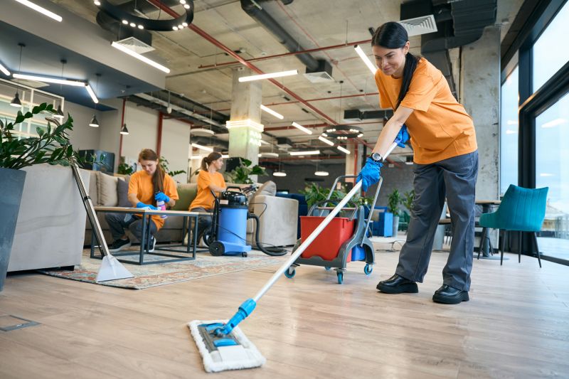 Commercial Kitchen Mopping